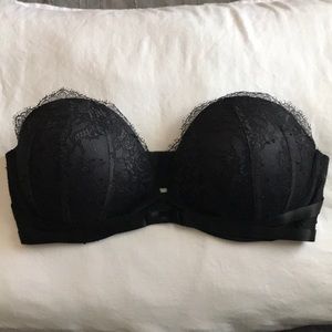 Strapless Black Lace Bra